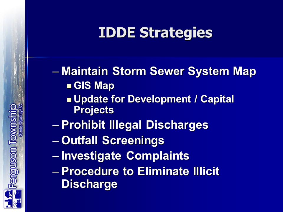 IDDE Strategies Maintain Storm Sewer System Map