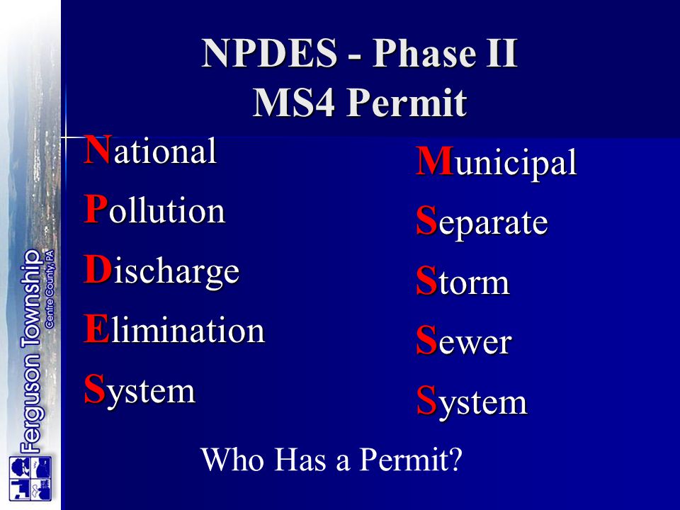 NPDES - Phase II MS4 Permit