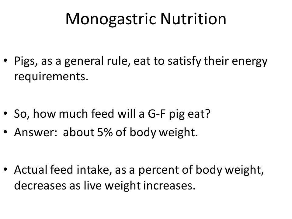 Nutritional Requirements of Non-ruminant Animals - ppt download