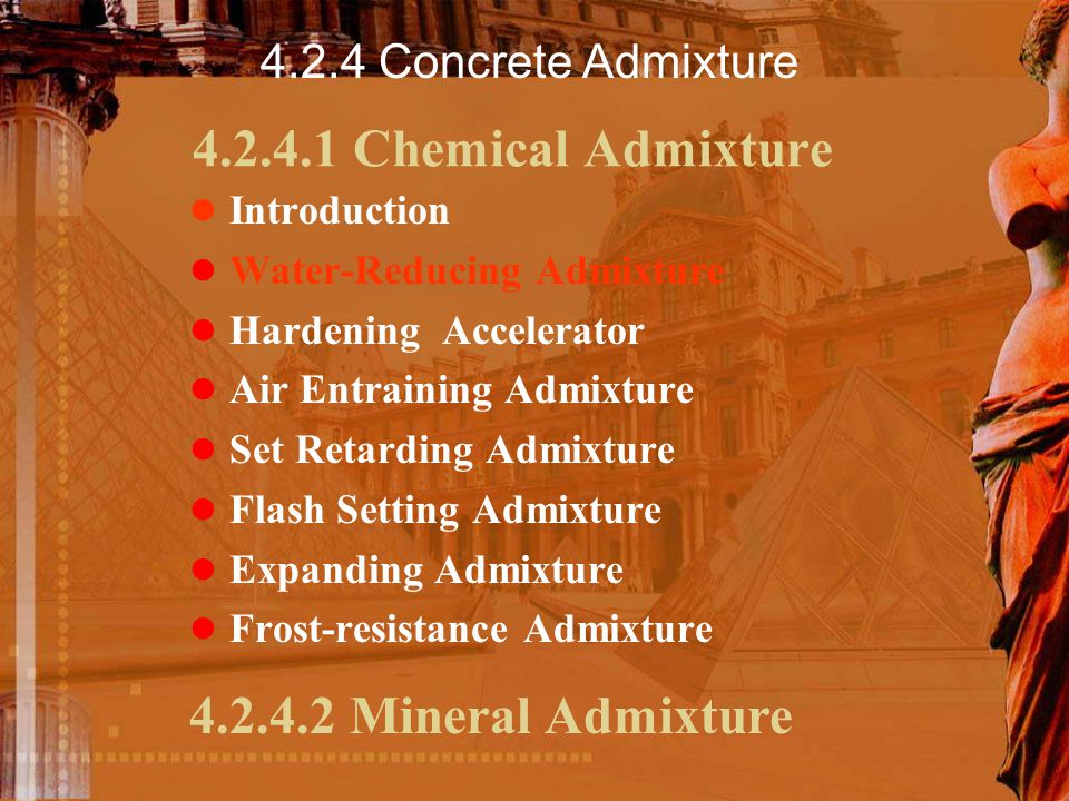 Chemical Admixture Mineral Admixture
