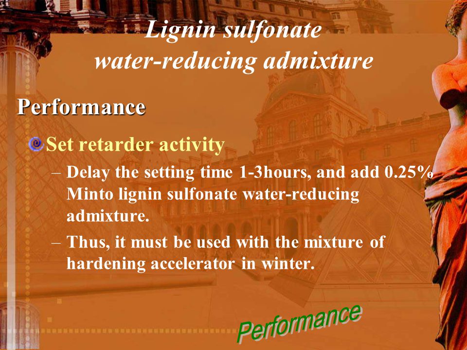 Lignin sulfonate water-reducing admixture