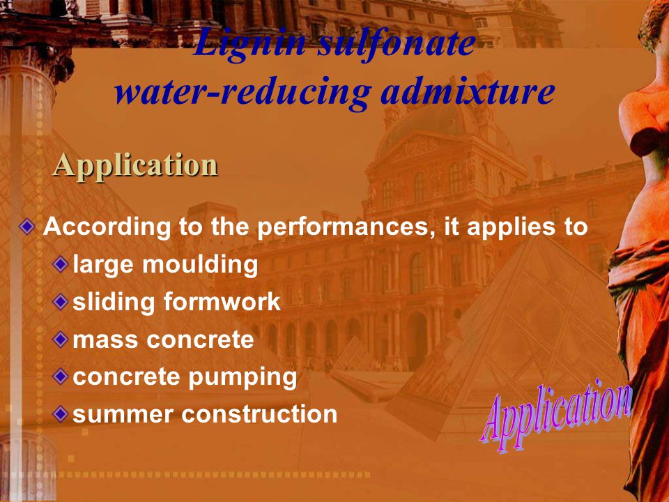 Lignin sulfonate water-reducing admixture