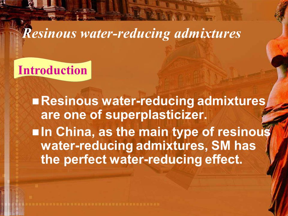 Resinous water-reducing admixtures