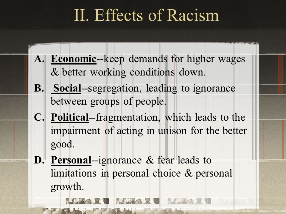 effects of racism on society