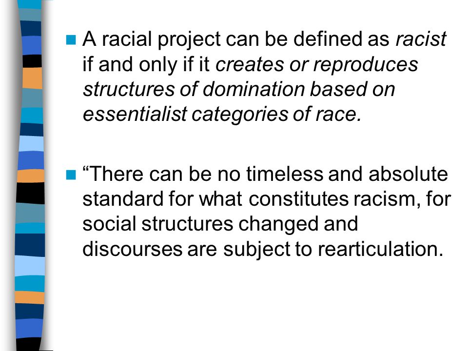 racial project definition