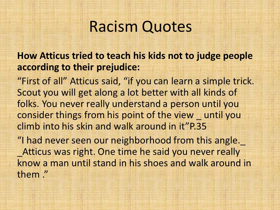 atticus quotes about racism