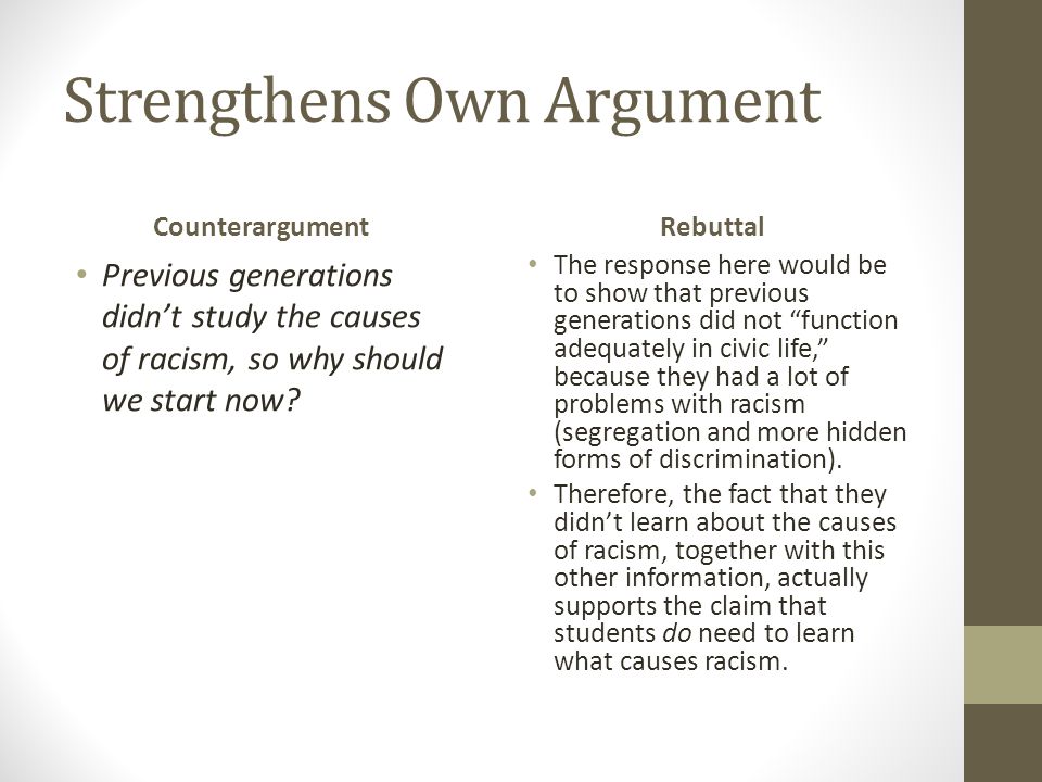 Counterarguments & Rebuttals - Ppt Download