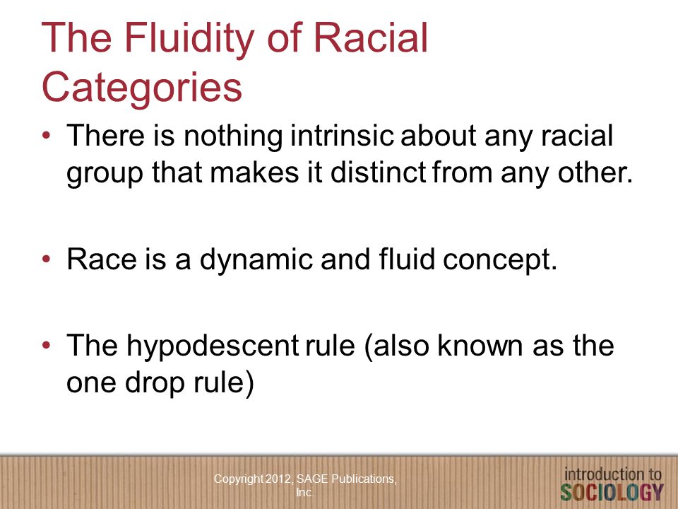 The Fluidity of Racial Categories