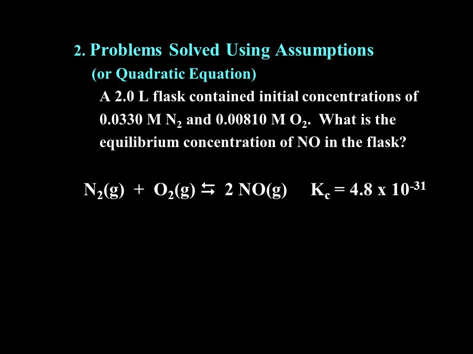 2. Problems Solved Using Assumptions