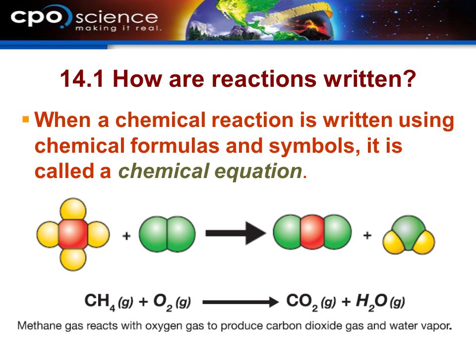 14.1 How are reactions written