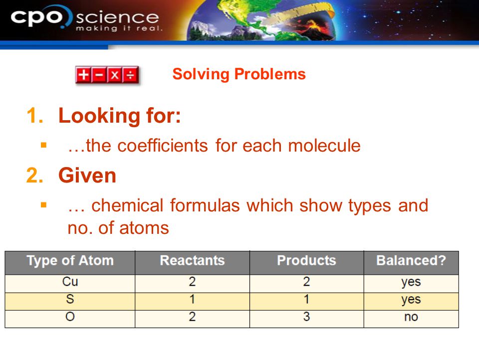 Looking for: Given …the coefficients for each molecule