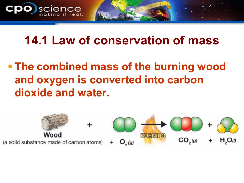 14.1 Law of conservation of mass