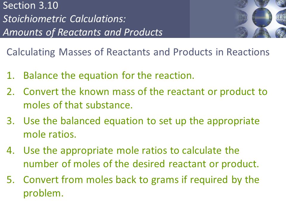 Calculating Masses of Reactants and Products in Reactions
