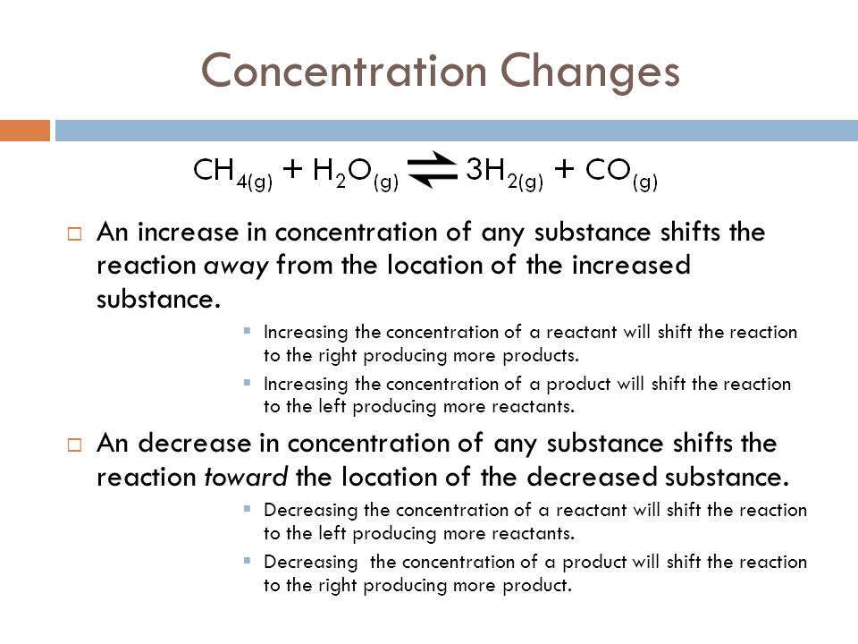 Concentration Changes