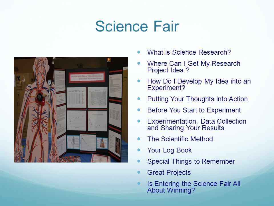 Science Fair What is Science Research