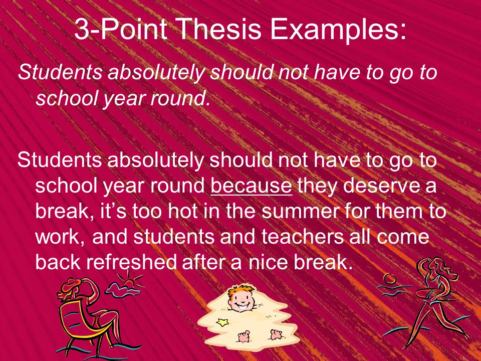 three point thesis example