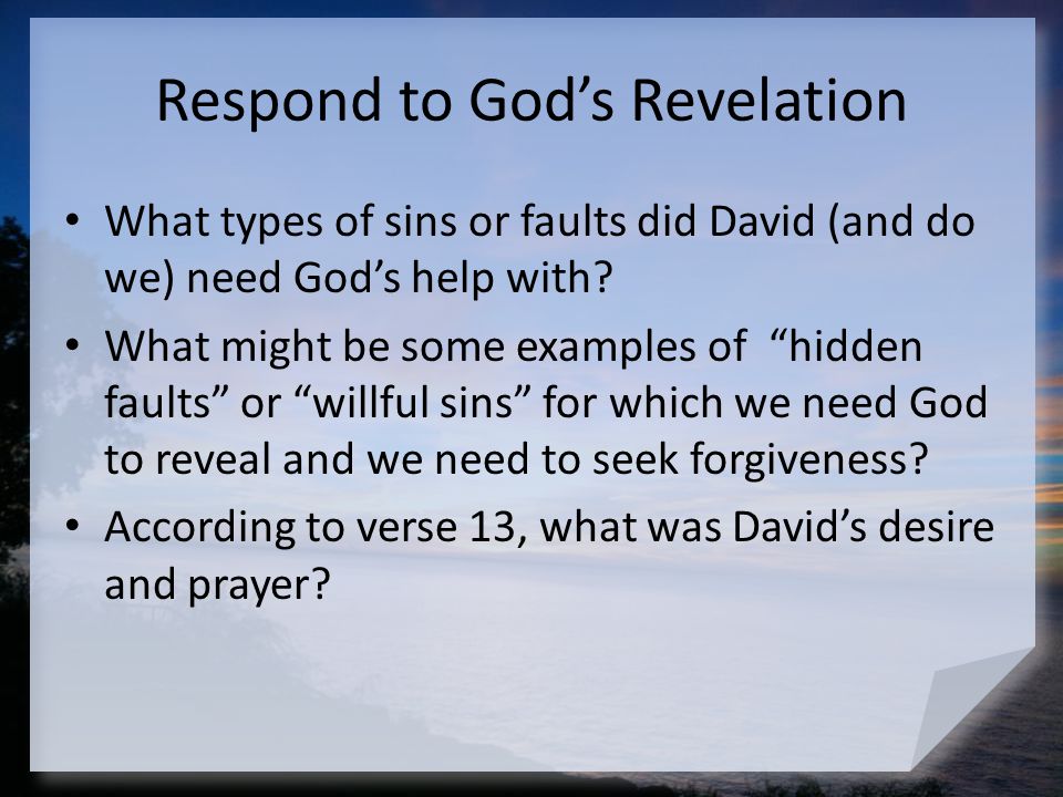 Respond to God’s Revelation