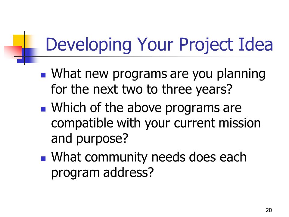 Developing Your Project Idea
