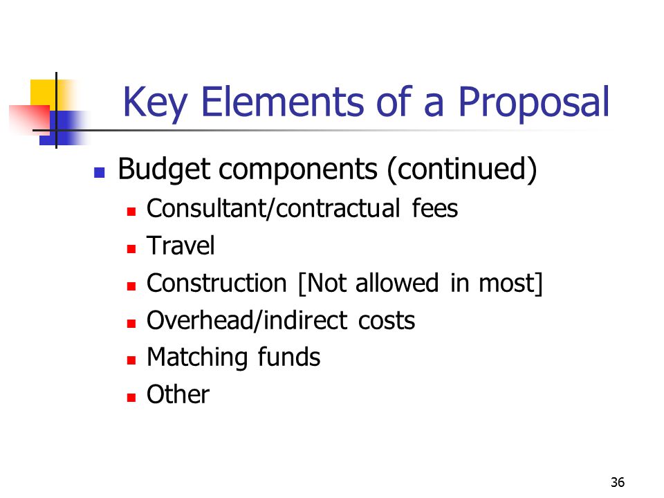 Key Elements of a Proposal