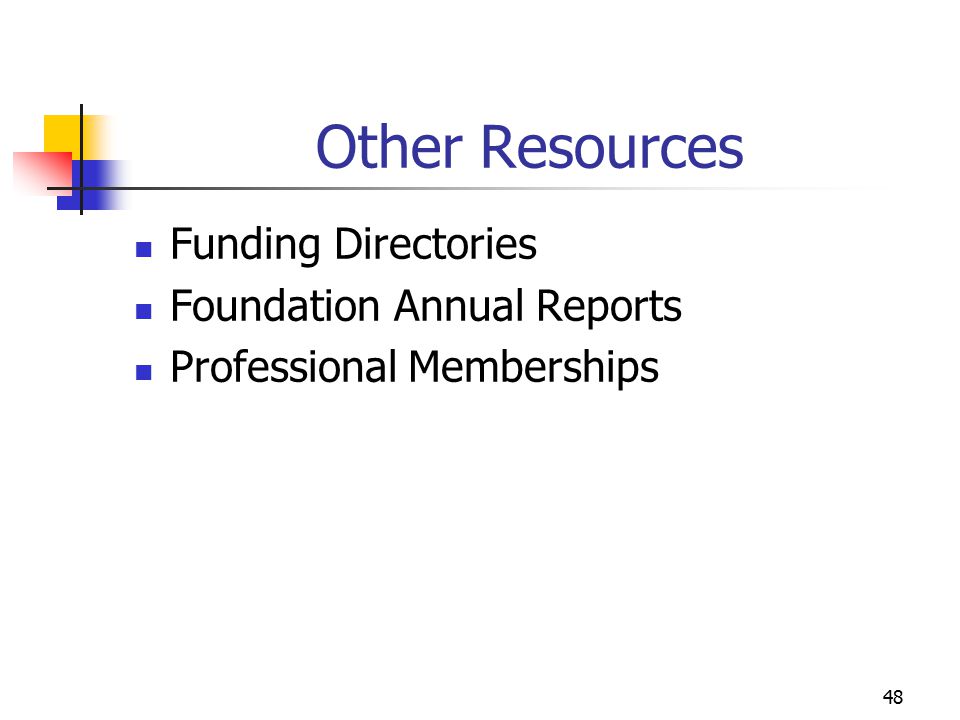 Other Resources Funding Directories Foundation Annual Reports