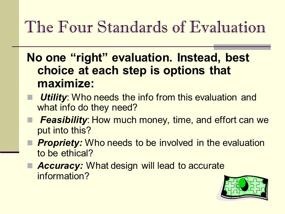 The Four Standards of Evaluation