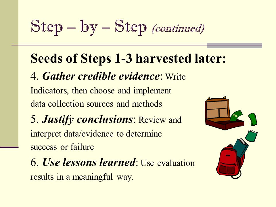 Step – by – Step (continued)