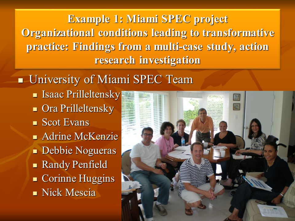 University of Miami SPEC Team