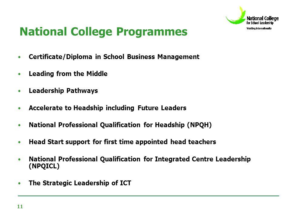 National Professional Qualification for Headship (NPQH)