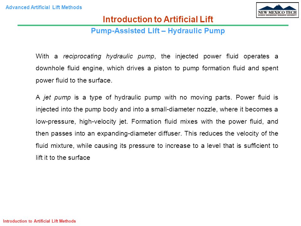 Advanced Artificial Lift Methods – PE 571 Introduction - ppt video online  download