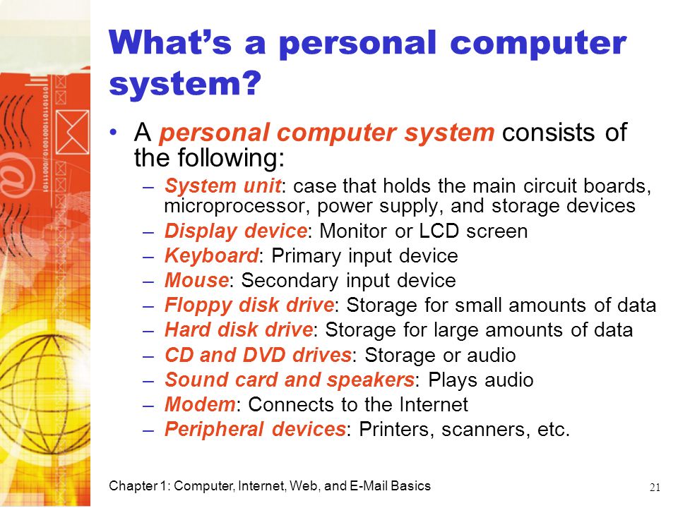 What’s a personal computer system