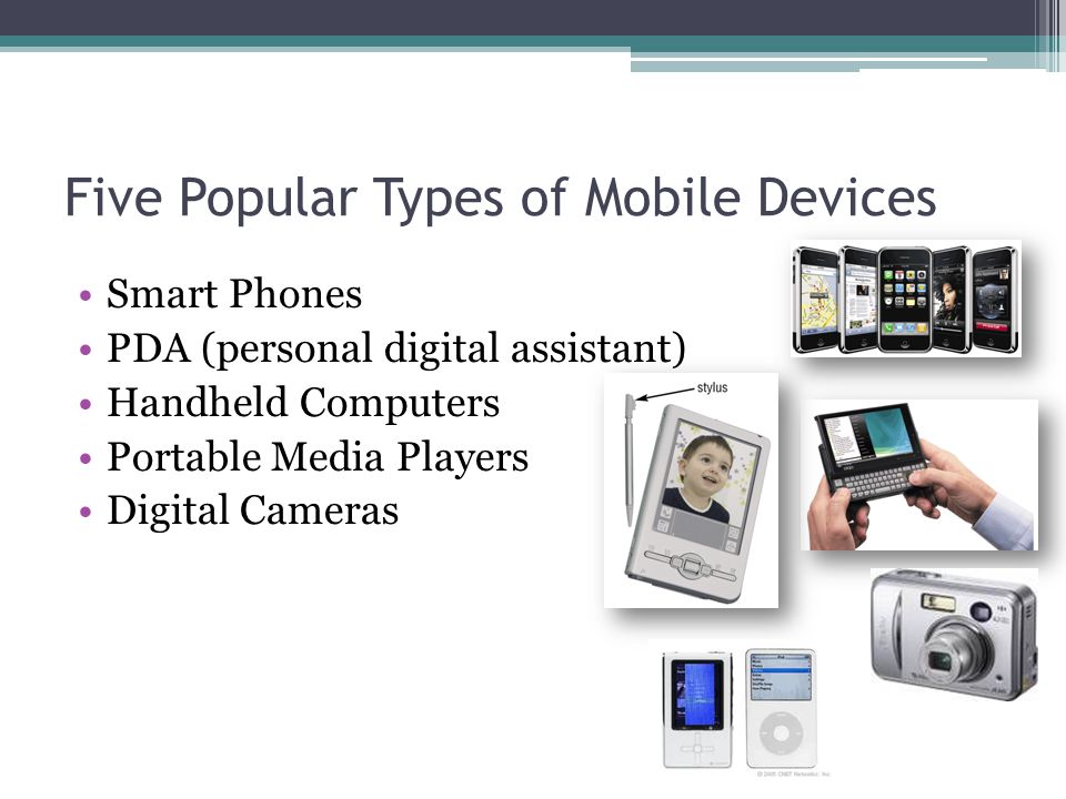 Five Popular Types of Mobile Devices