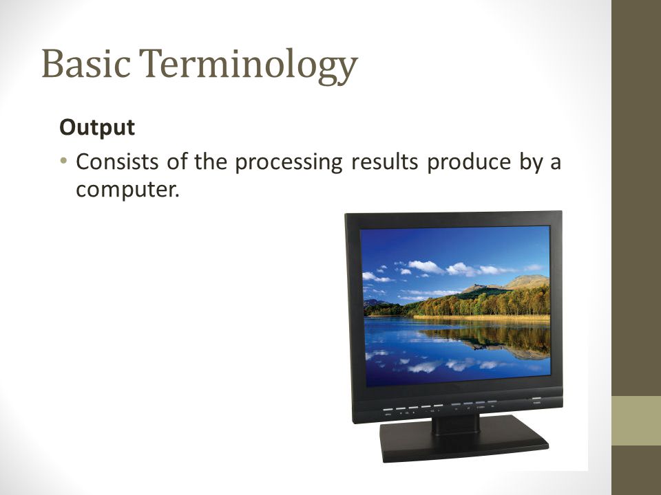 Basic Terminology Output