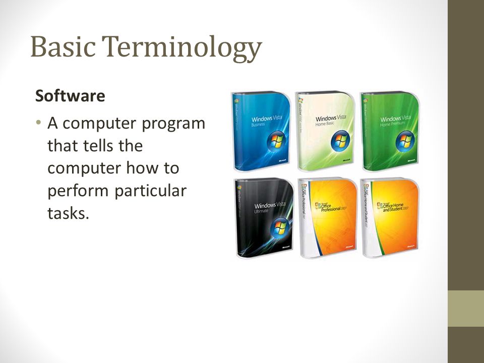 Basic Terminology Software