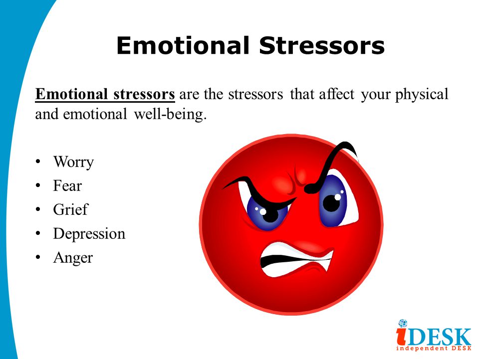 Emotional Stressors Emotional stressors are the stressors that affect your physical and emotional well-being.