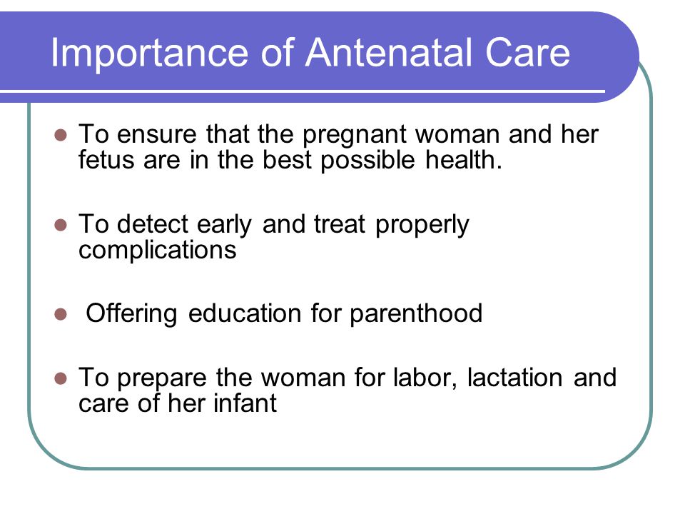 Importance of Antenatal Care