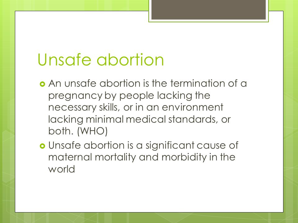 Unsafe abortion
