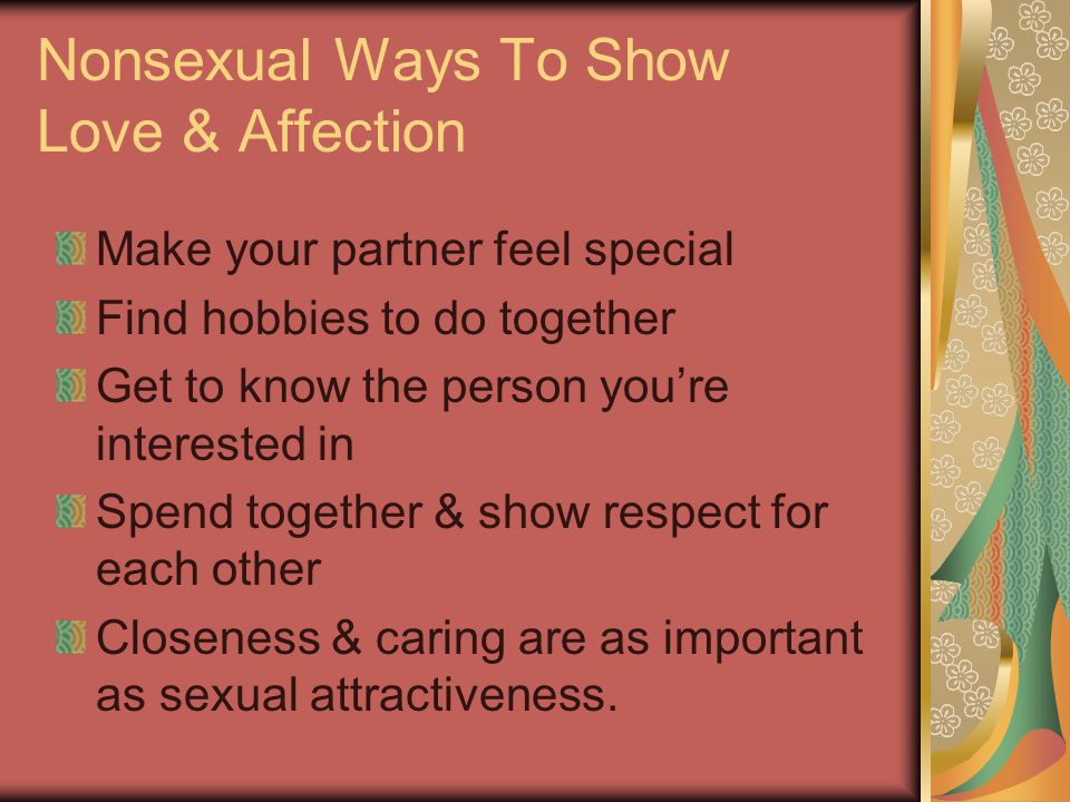 Nonsexual Ways To Show Love & Affection