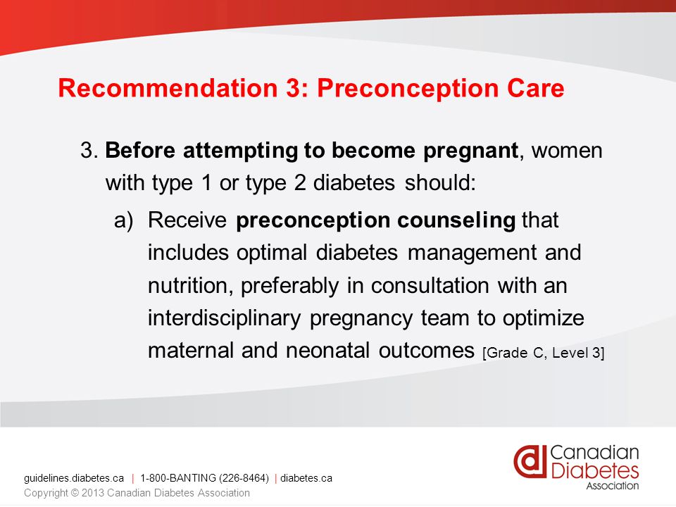 Recommendation 3: Preconception Care