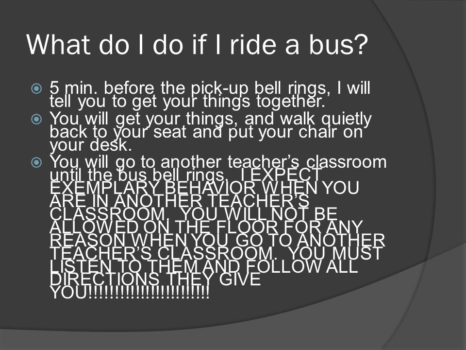 What do I do if I ride a bus