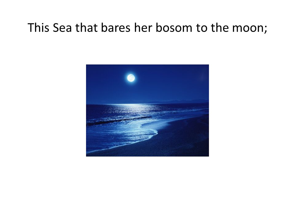 This Sea that bares her bosom to the moon;