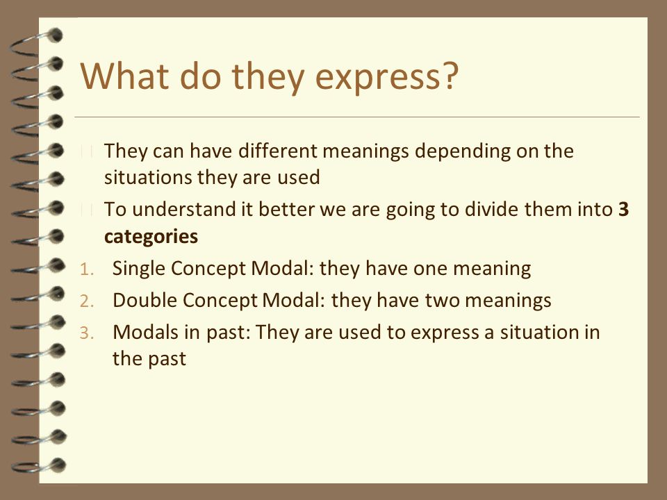 What do they express They can have different meanings depending on the situations they are used.