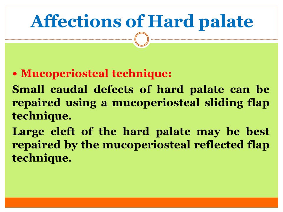 Affections of Hard palate