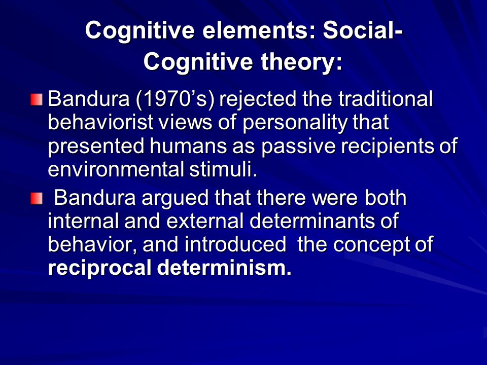 according to traditional behaviorism personality is