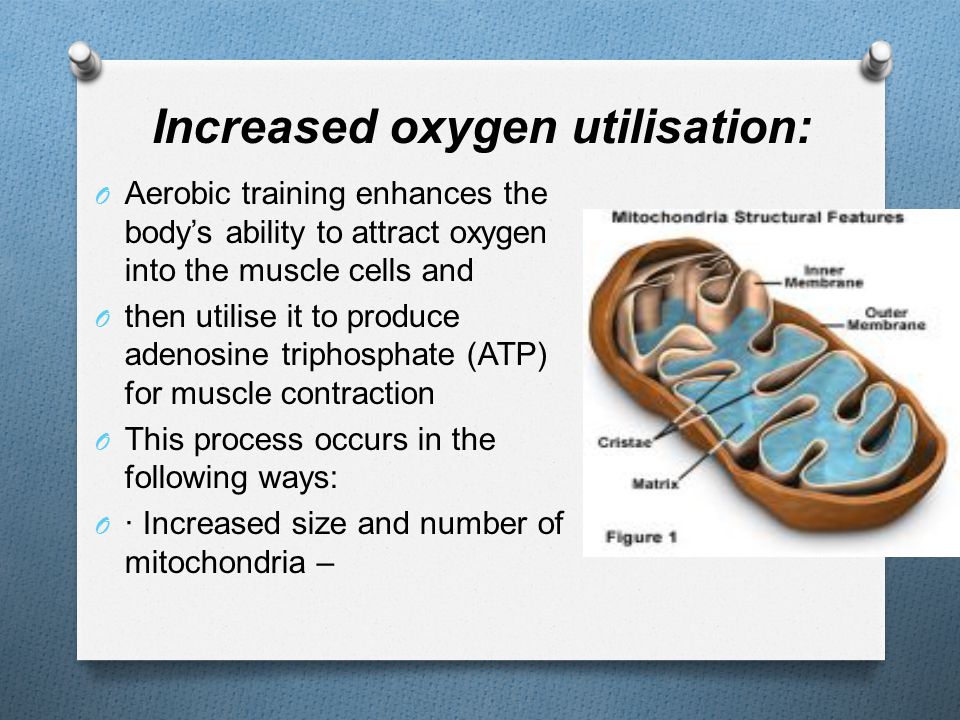 Increased oxygen utilisation: