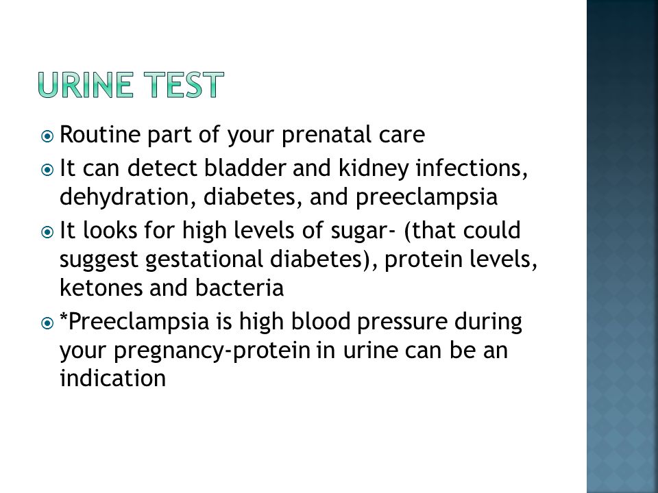 Urine Test Routine part of your prenatal care