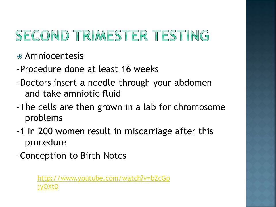 Second Trimester Testing