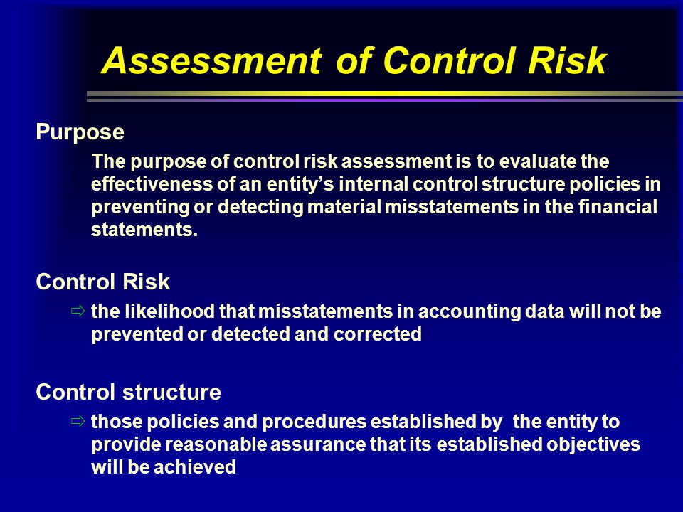 Assessment of Control Risk