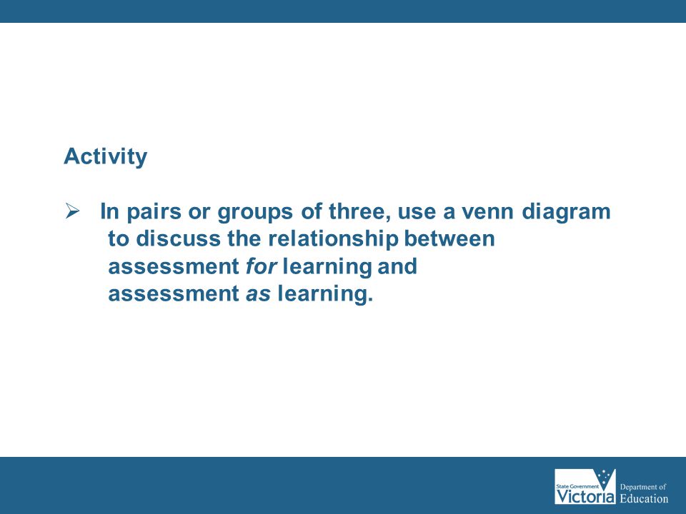 In pairs or groups of three, use a venn diagram