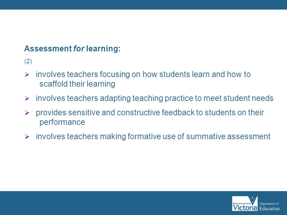 Assessment for learning: