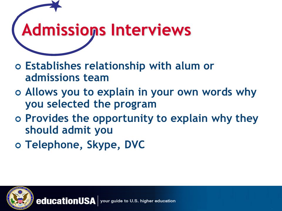 Admissions Interviews